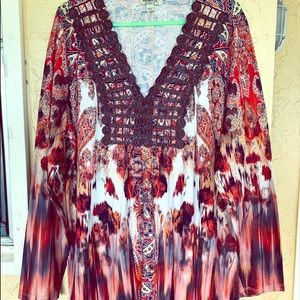 NWT Boho Style Blouse Size XL